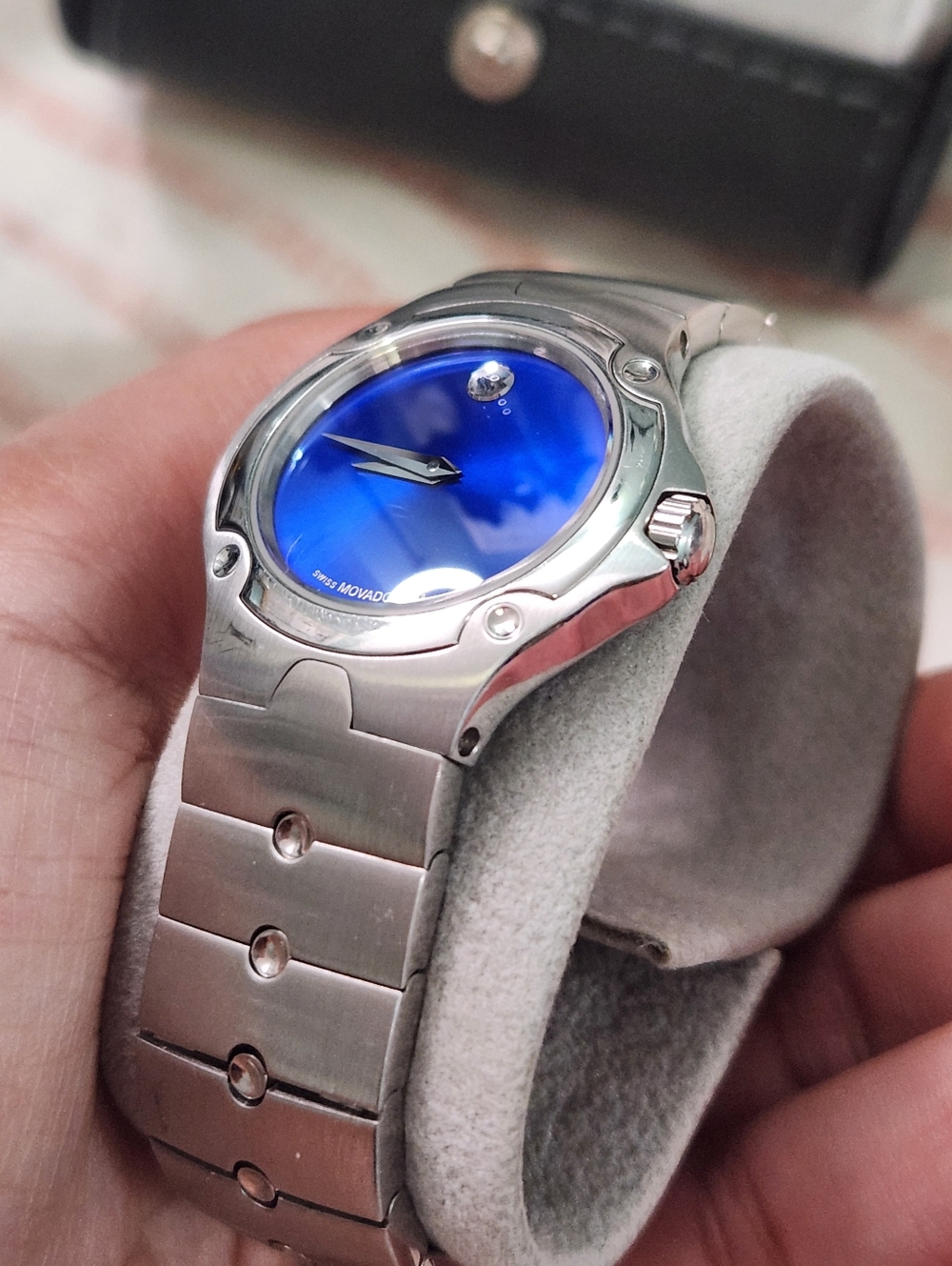 Movado SE Sports Edition Blue Dial Stainless Steel Watch With Box - Picture 4 of 11